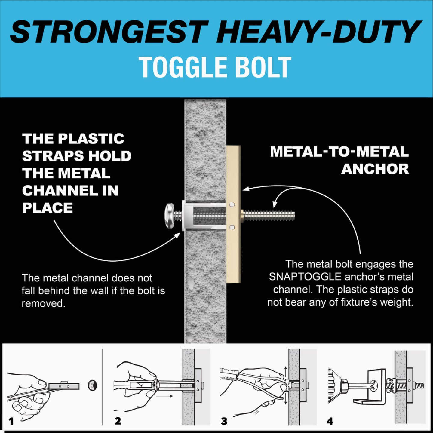 Toggler Snaptoggle 1/4 In.-24 x 2 In. Toggle Bolt (10-Count) Image 5