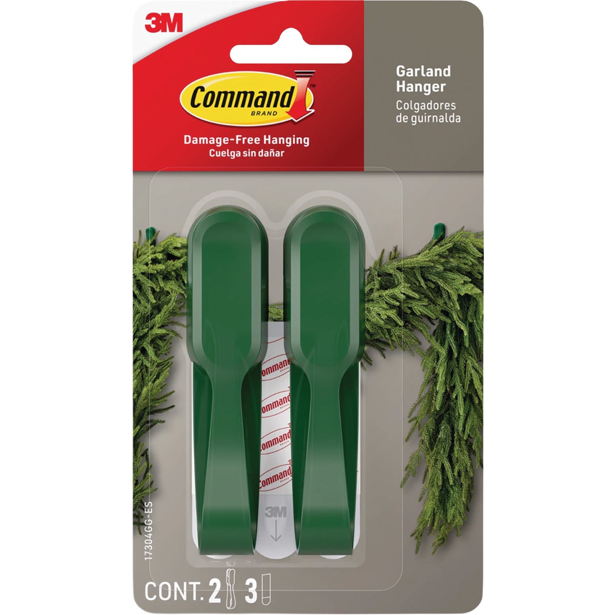 Command Green Garland Hanger (2-Pack)