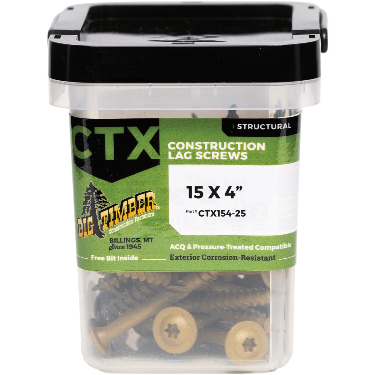 Big Timber #15 x 4 In. Lag Screw (25-Count)