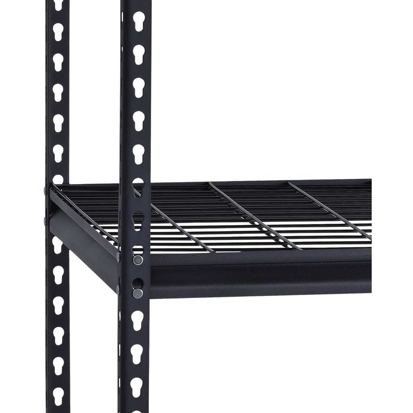 Muscle Rack 36 In. x 18 In. x 72 In. 5-Tier Black Shelving Unit with Wire Shelf Image 3