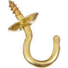 National Hardware 1/2 In. Solid Brass Series Cup Hook (6 Count) Image 1