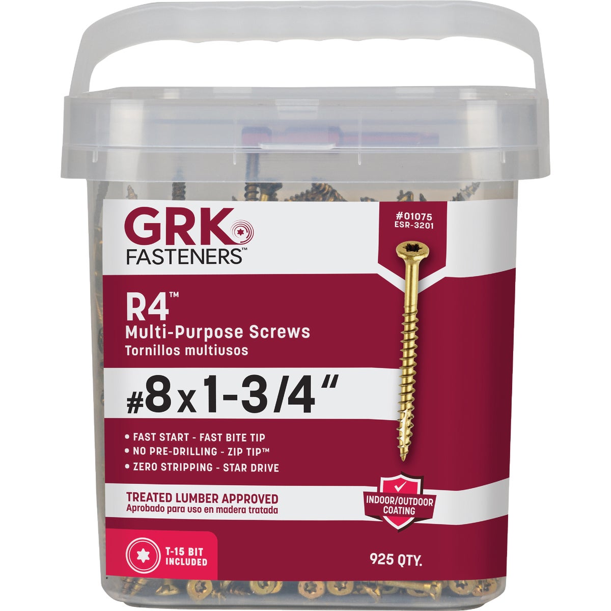 GRK R4 #8 x 1-3/4 In. Star Drive Multi-Purpose Wood Screw (925-Count) Image 6