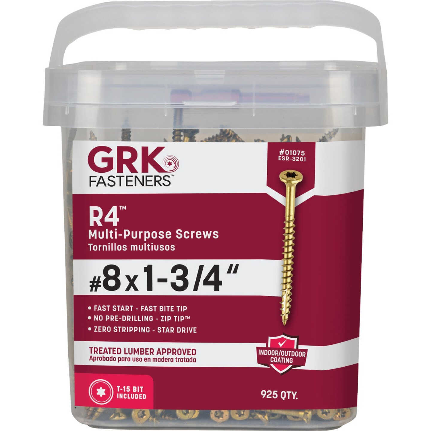 GRK R4 #8 x 1-3/4 In. Star Drive Multi-Purpose Wood Screw (925-Count) Image 6