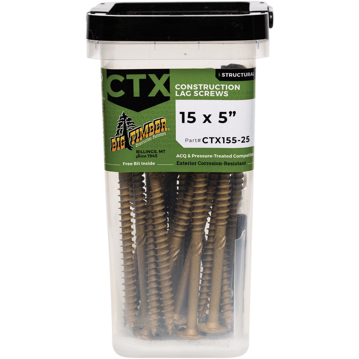 Big Timber #15 x 5 In. Lag Screw (25-Count)