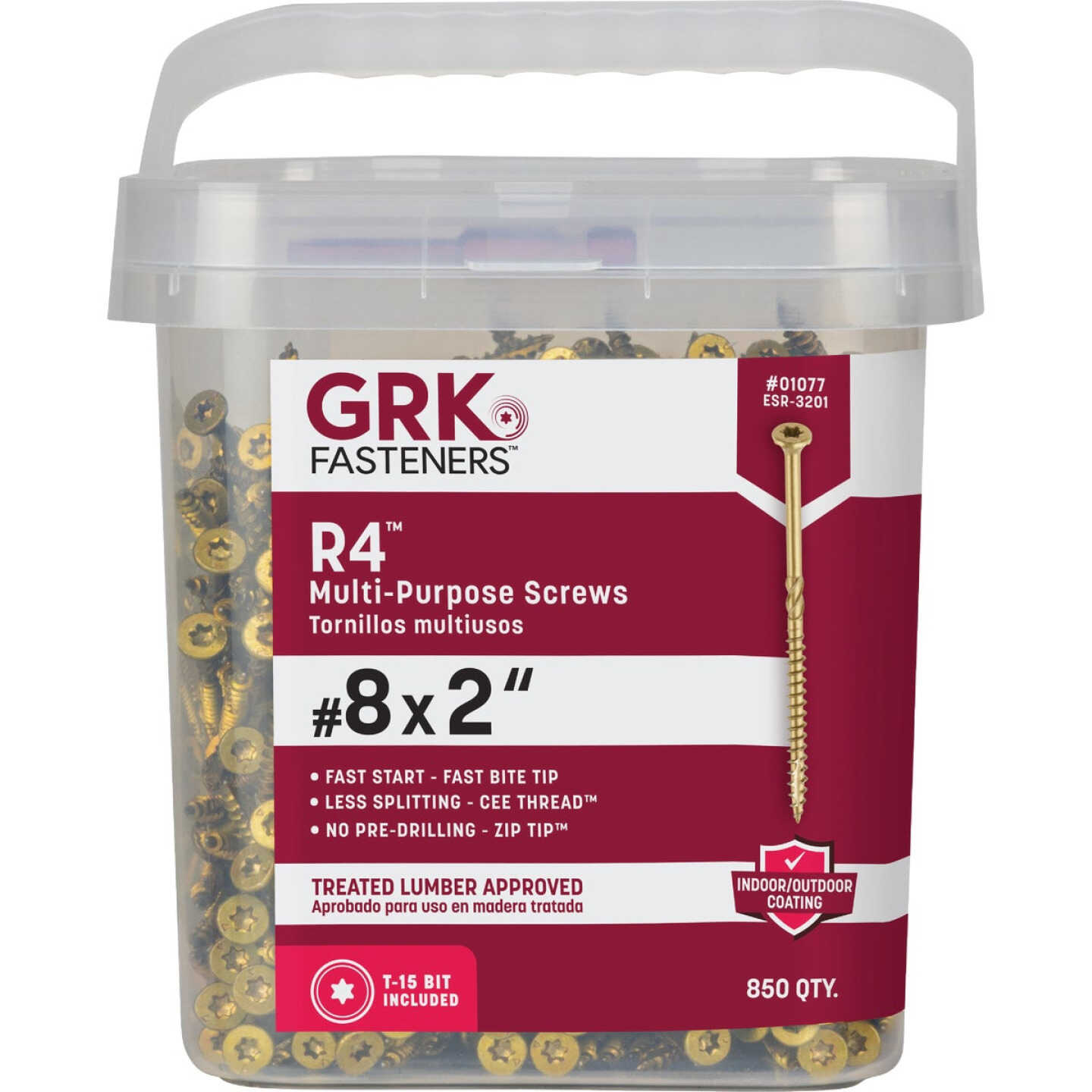 GRK R4 #8 x 2 In. Star Drive Multi-Purpose Wood Screw (850-Count) Image 6