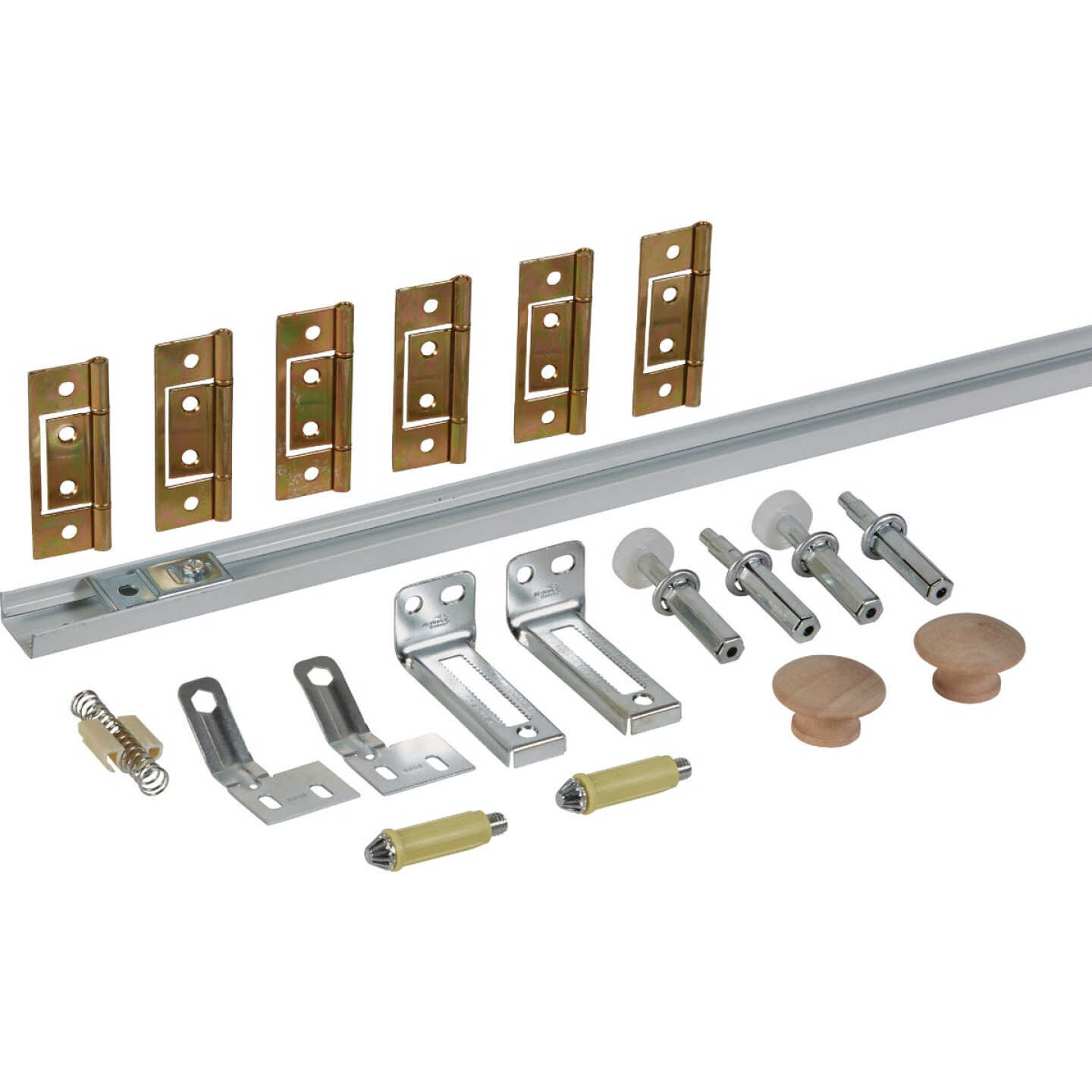 National Hardware 48 In. White Folding Door Hardware Set Image 1