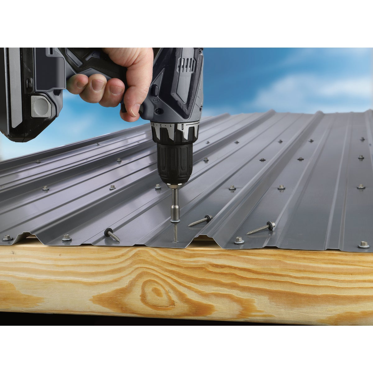 Teks #9 x 1-1/2 In. Hex Washer Head Sharp Point Metal to Wood Roofing Screw (400-Count) Image 4