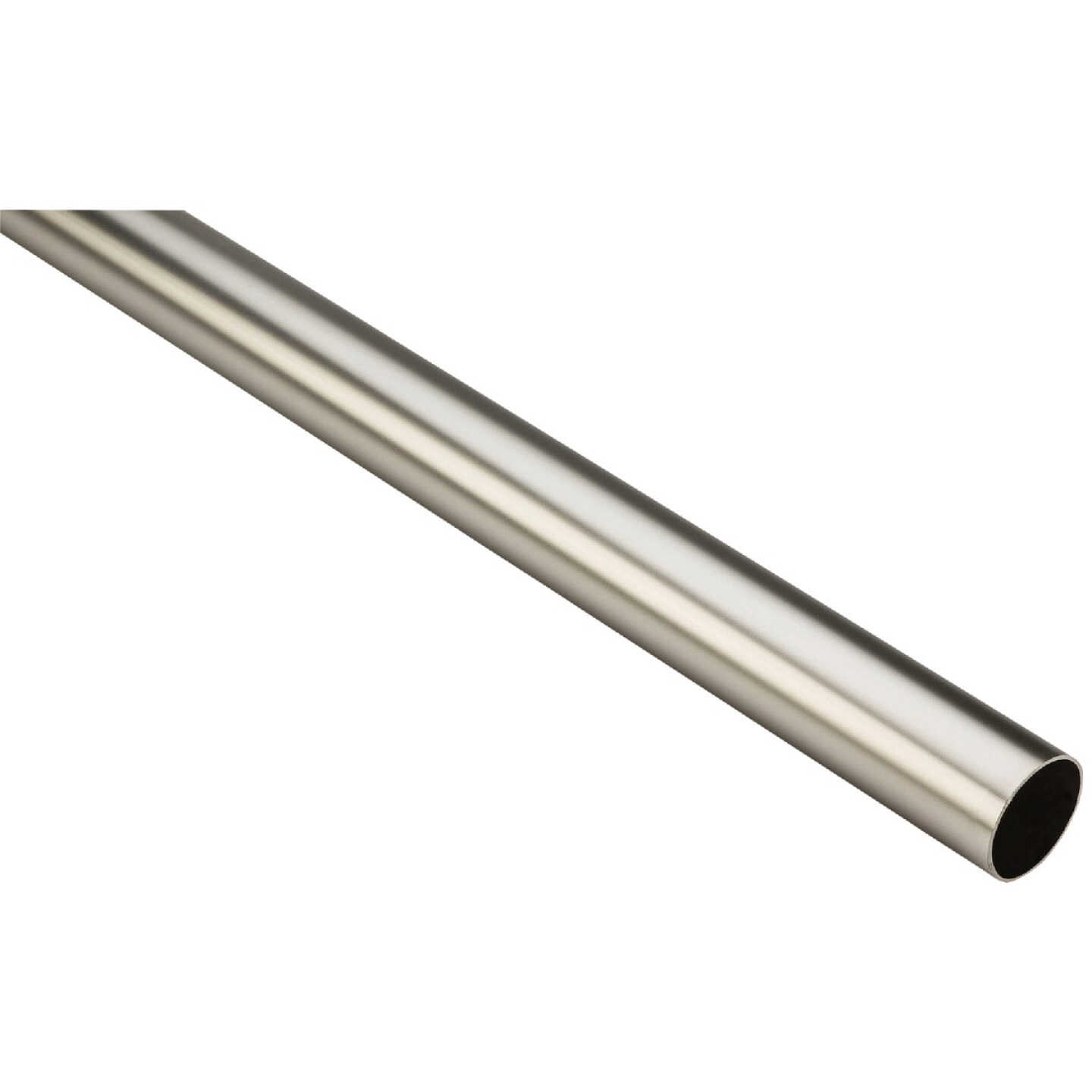 Stanley Home Designs 6 Ft. x 1-5/16 In. Cut-to-Length Closet Rod, Satin Nickel Image 1