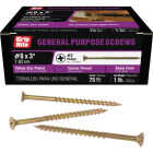 Grip-Rite #8 x 3 In. Coarse Thread Yellow Zinc Multipurpose Drywall Screw (1 Lb.) Image 1
