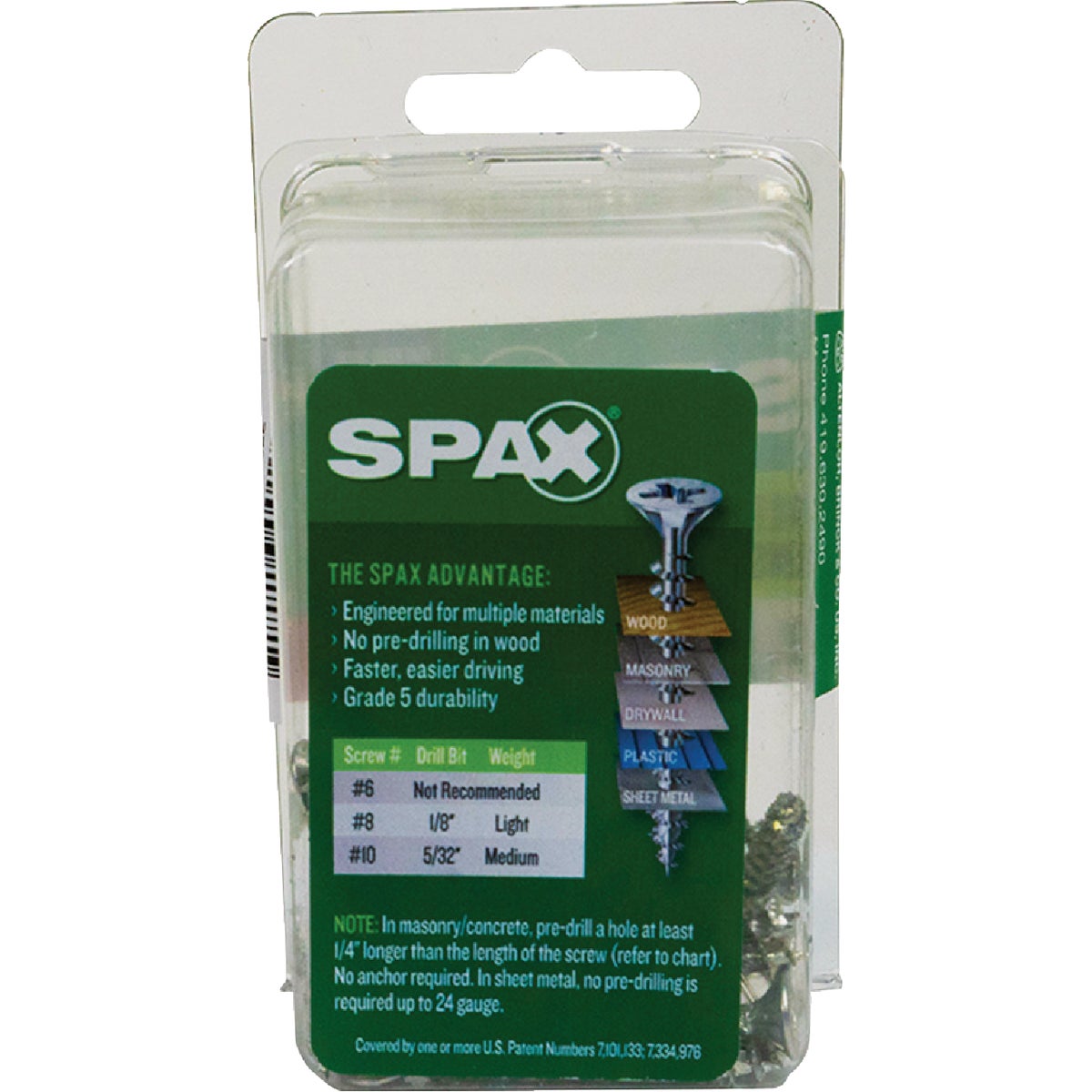SPAX #8 x 1-1/4 In. Unidrive (Combo Drive) Flat Head Zinc (Interior) Multi-Purpose Construction Screw (30-Count) Image 5