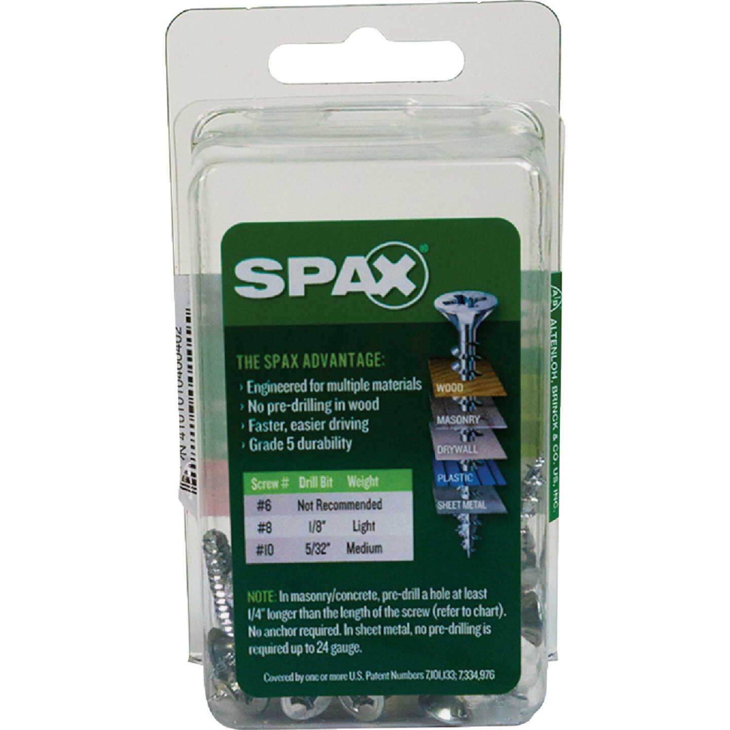 SPAX #8 x 1-1/2 In. Unidrive (Combo Drive) Flat Head Zinc (Interior) Multi-Purpose Construction Screw (25-Count) Image 5