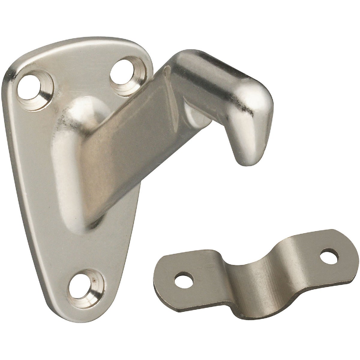 National Hardware Gallery Series Satin Nickel Handrail Bracket, Bulk Image 1