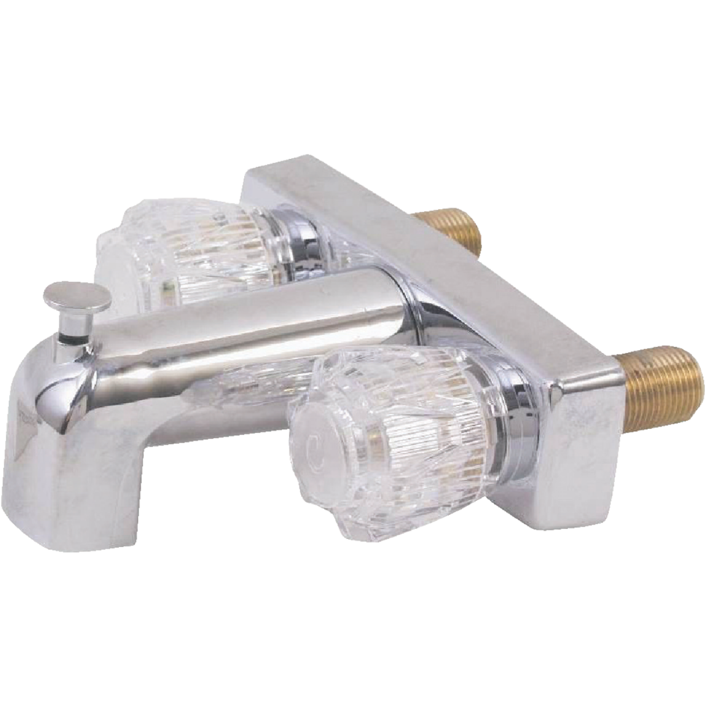 US Hardware 4 In. Concealed Chrome Bath Faucet for Mobile Homes Image 1