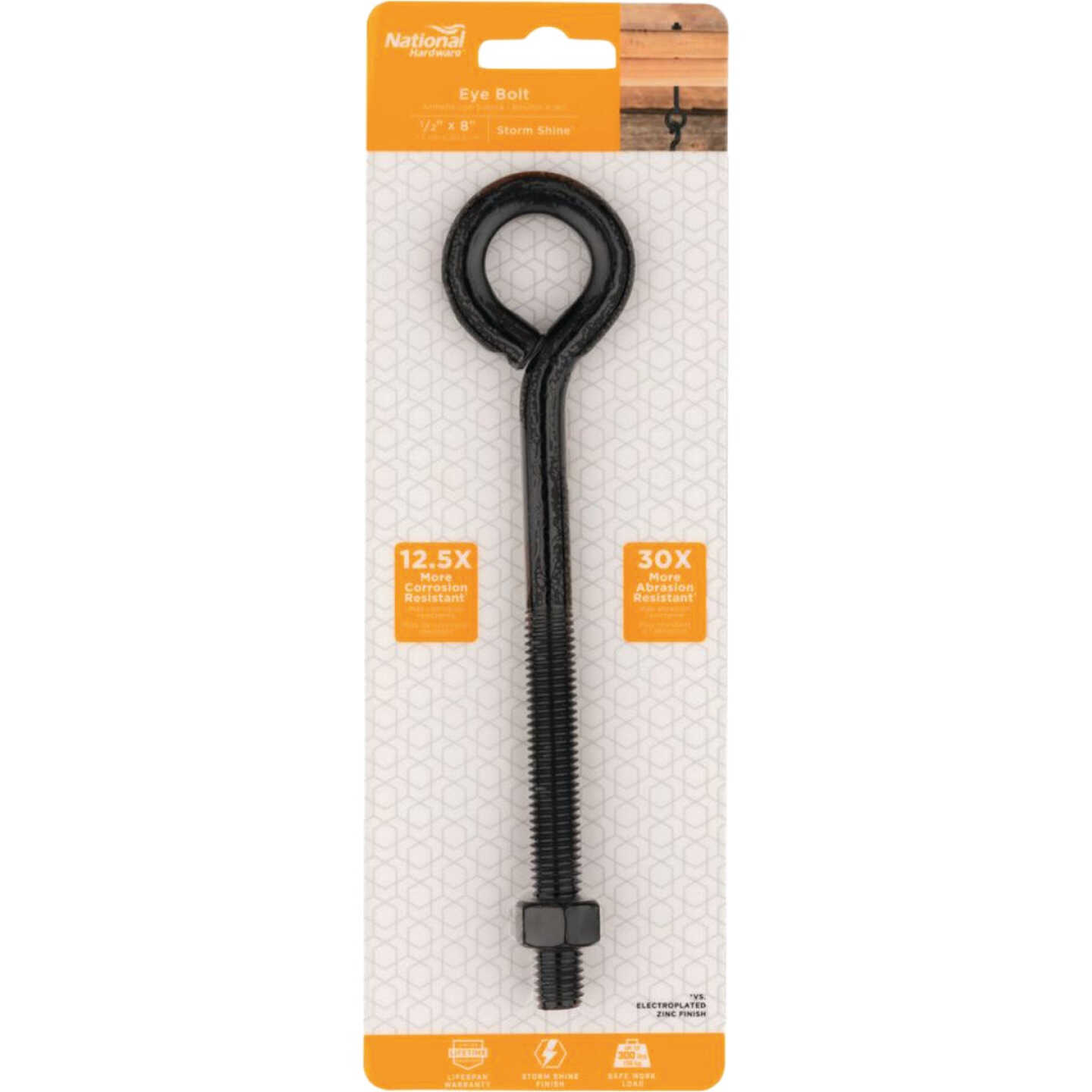 National Hardware 1/2 In. x 8 In. Storm Shine Eye Bolt with Nut Image 2