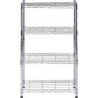 Muscle Rack 20 In. x 12 In. x 32 In. 4-Tier Chrome Wire Shelving Unit Image 4