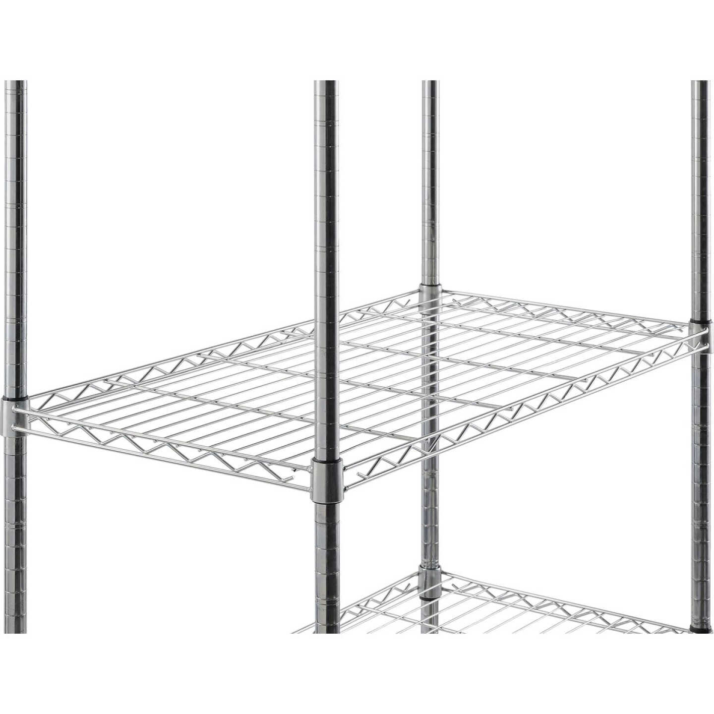 Muscle Rack 20 In. x 12 In. x 32 In. 4-Tier Chrome Wire Shelving Unit Image 5