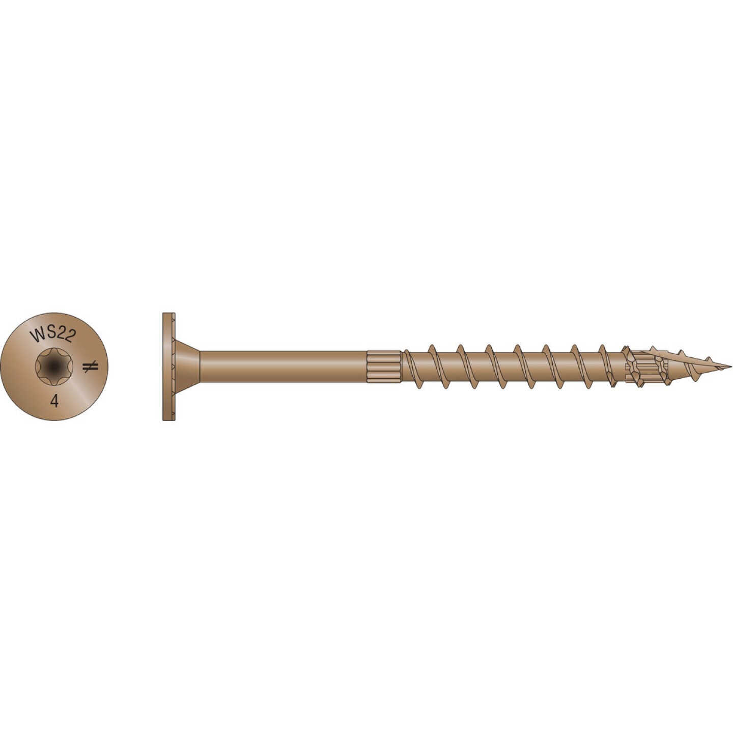 Simpson Strong-Tie Strong-Drive SDWS 0.220 In. x 4 In. T40 Timber (Exterior Grade) Screw (600-Count) Image 4
