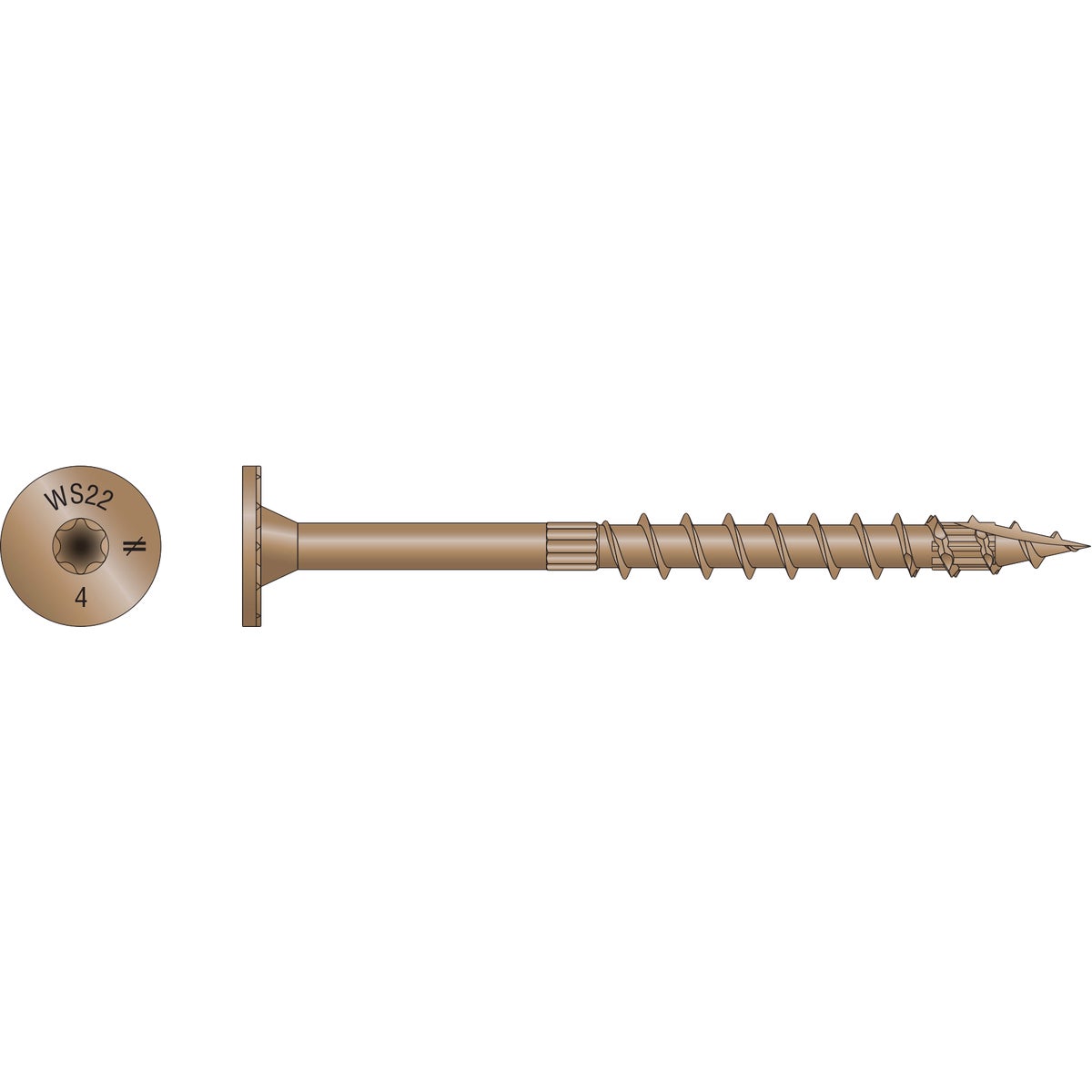 Simpson Strong-Tie Strong-Drive SDWS 0.220 In. x 4 In. T40 Timber (Exterior Grade) Screw (250-Count) Image 5