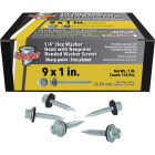 Pro-Twist #9 x 1 In. Hex Washer Head Galvanized Framing Screw (116-Count) Image 1