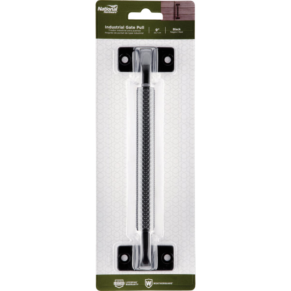 National Hardware 9 In. Black Industrial Gate Pull