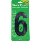 Hy-Ko 4 In. Black Plastic Number 6 (5-Pack) Image 1