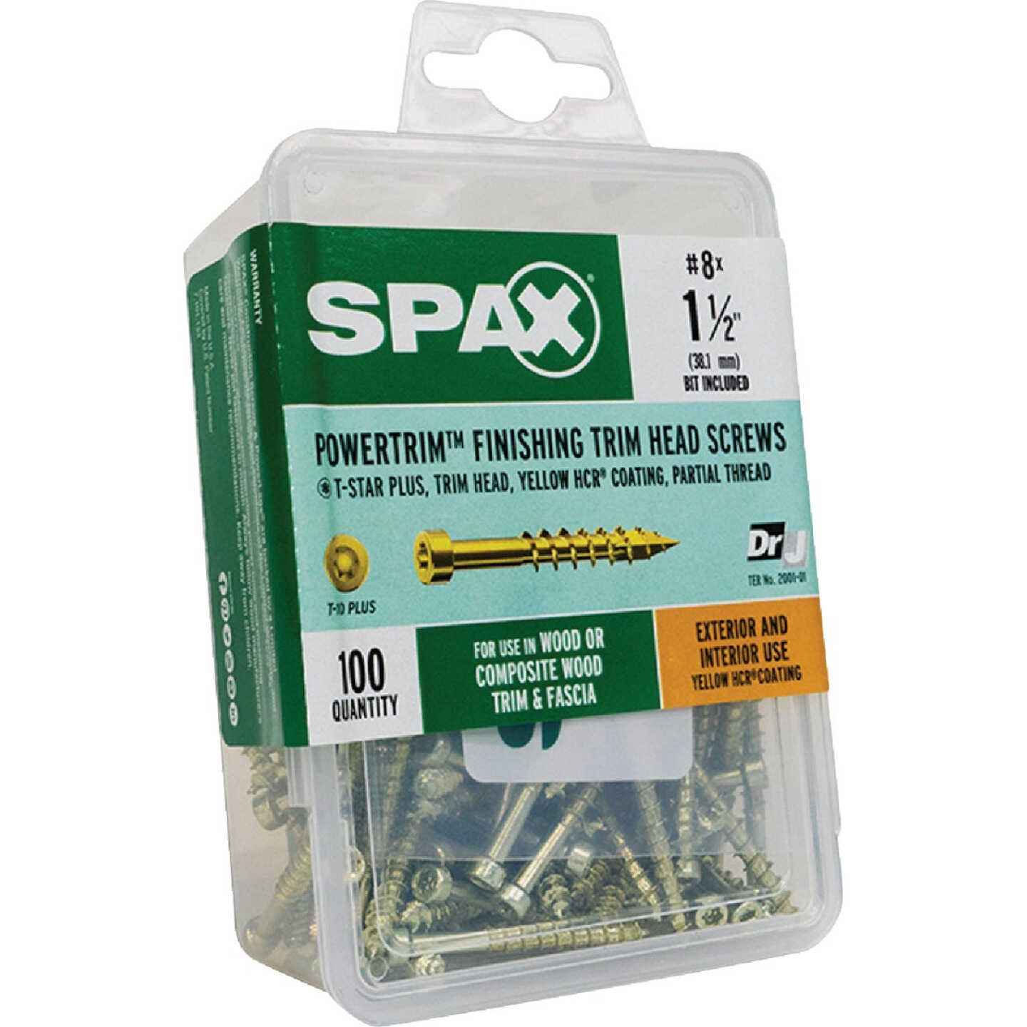 SPAX #8 x 1-1/2 In. T10 Plus Cylindrical Head HCR (Exterior Rated) Yellow Trim Screw (100-Count) Image 6