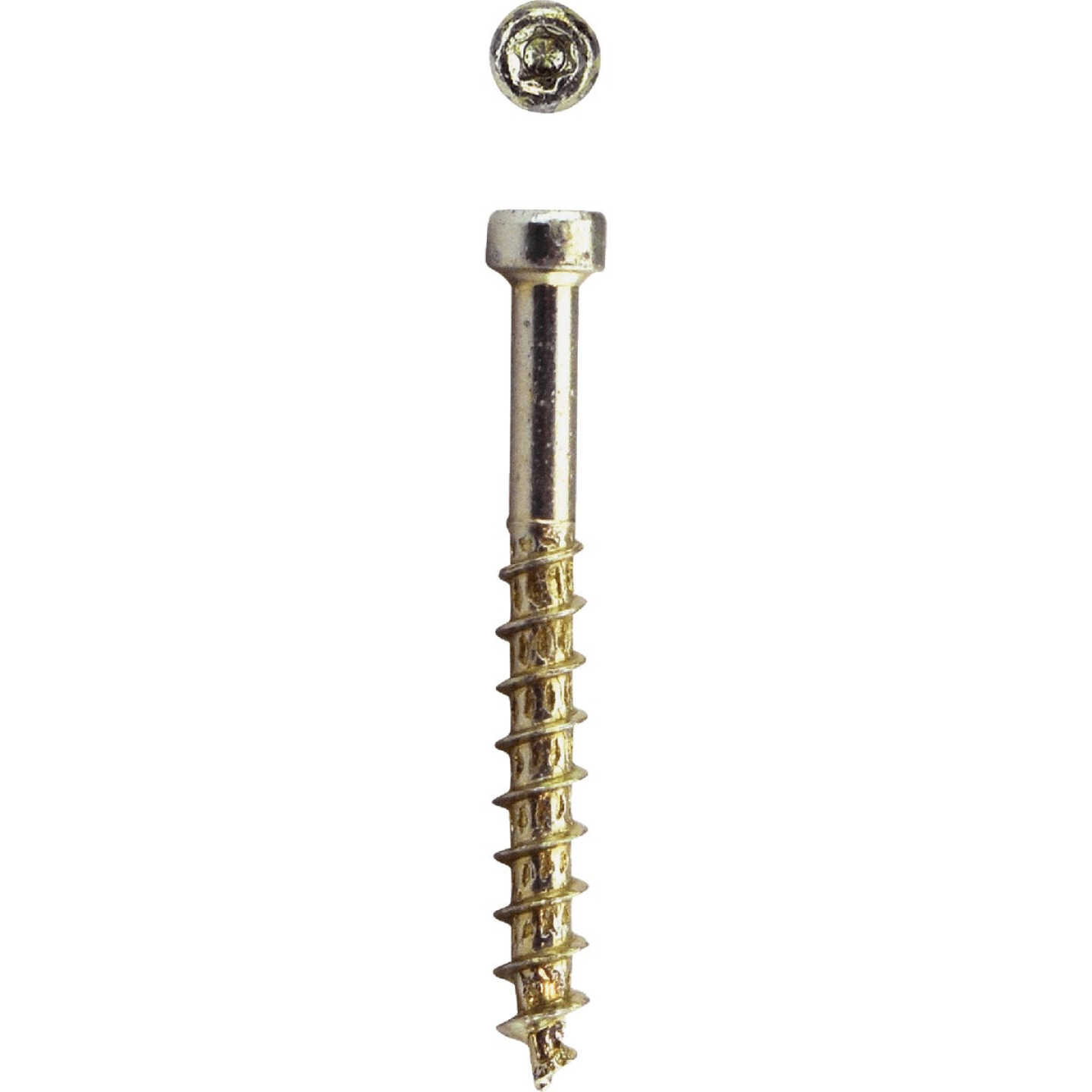 SPAX #8 x 1-1/2 In. T10 Plus Cylindrical Head HCR (Exterior Rated) Yellow Trim Screw (100-Count) Image 1