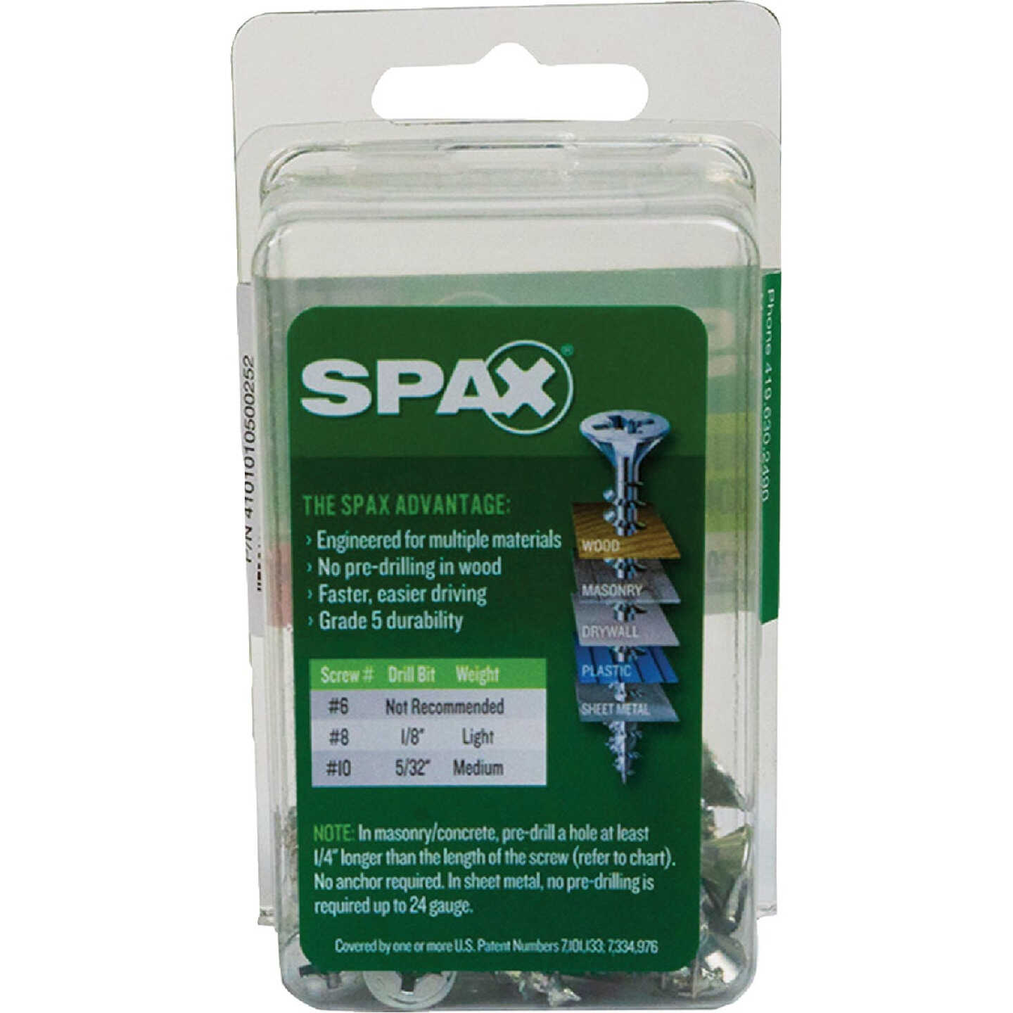 SPAX #10 x 1 In. Unidrive (Combo Drive) Flat Head Zinc (Interior) Multi-Purpose Construction Screw (20-Count) Image 5
