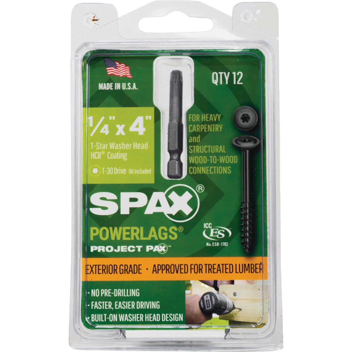 SPAX PowerLags 1/4 In. x 4 In. T30 Washer Head HCR (Exterior Rated) Lag Screw (12-Count) Image 5