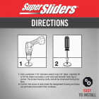 Super Sliders 1-1/2 In. Anti-Skid Screw-On Beige Furniture Pad (4-Piece) Image 5