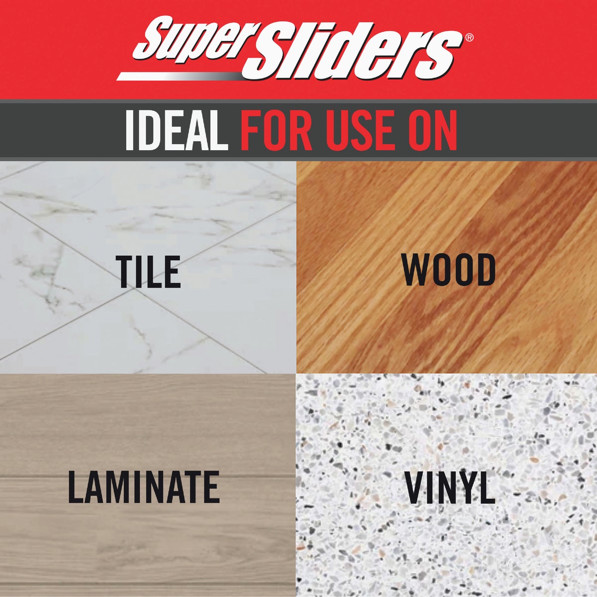 Super Sliders 1-1/2 In. Anti-Skid Screw-On Beige Furniture Pad (4-Piece) Image 4