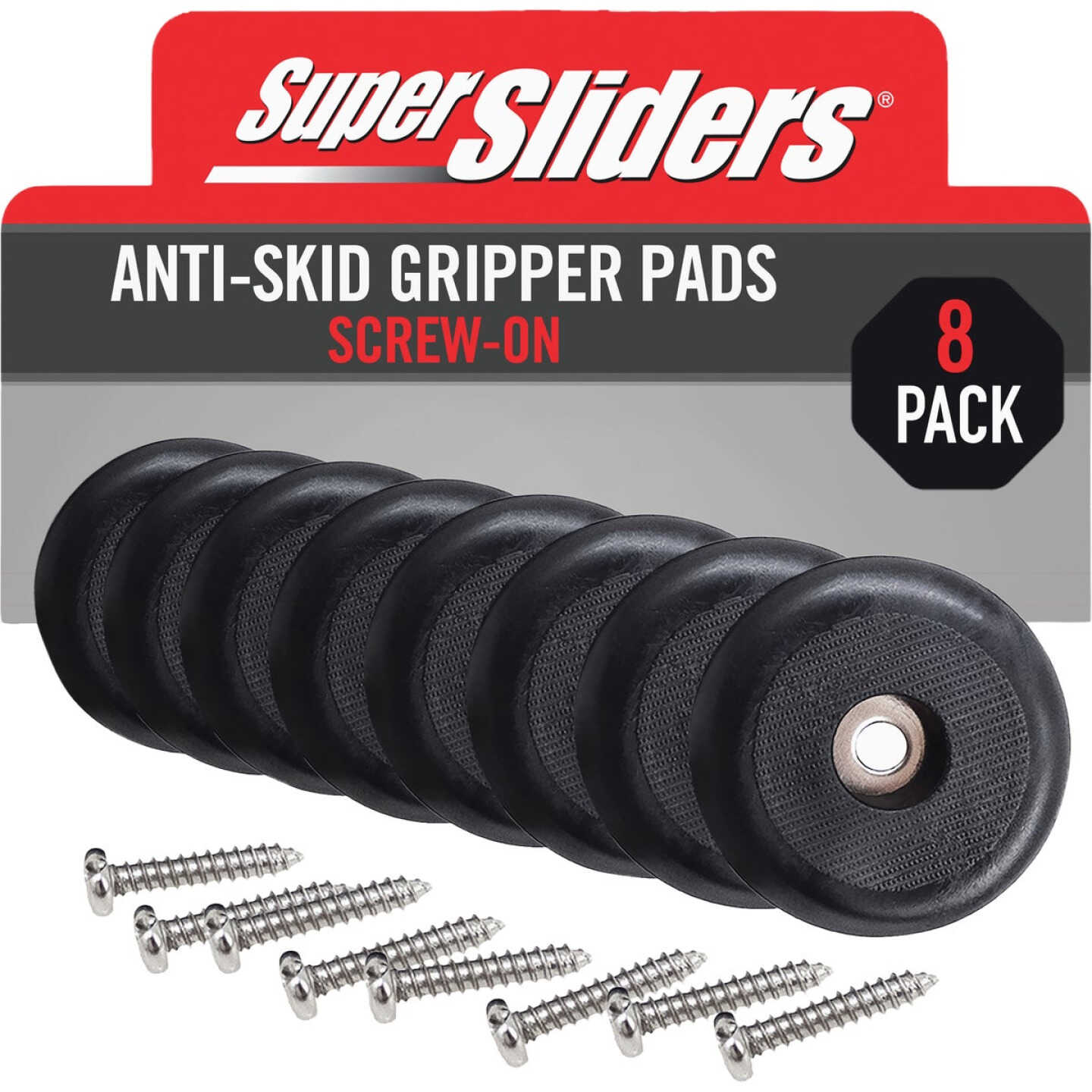 Super Sliders 1-1/2 In. Anti-Skid Screw-On Beige Furniture Pad (4-Piece) Image 1