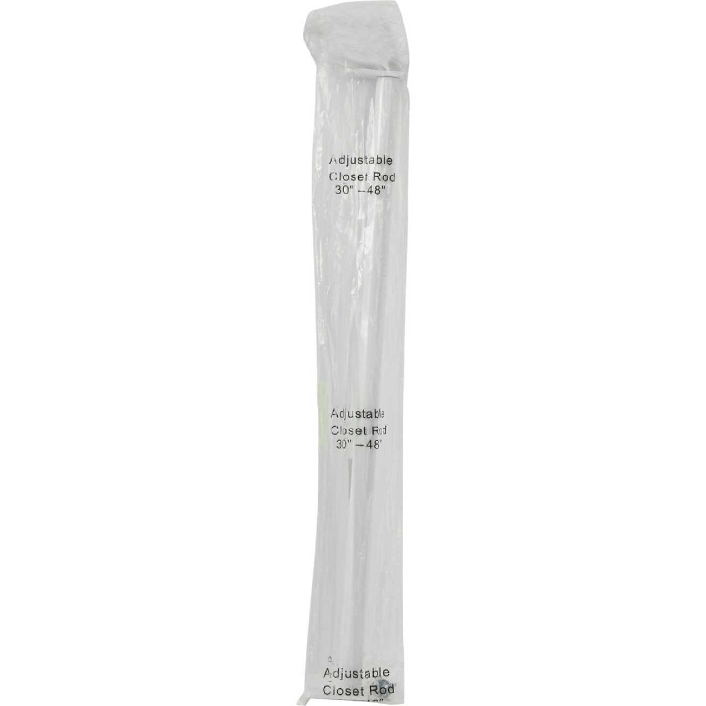 John Sterling Closet-Pro 30 In. to 48 In. x 1 In. Adjustable Closet Rod, White Image 2