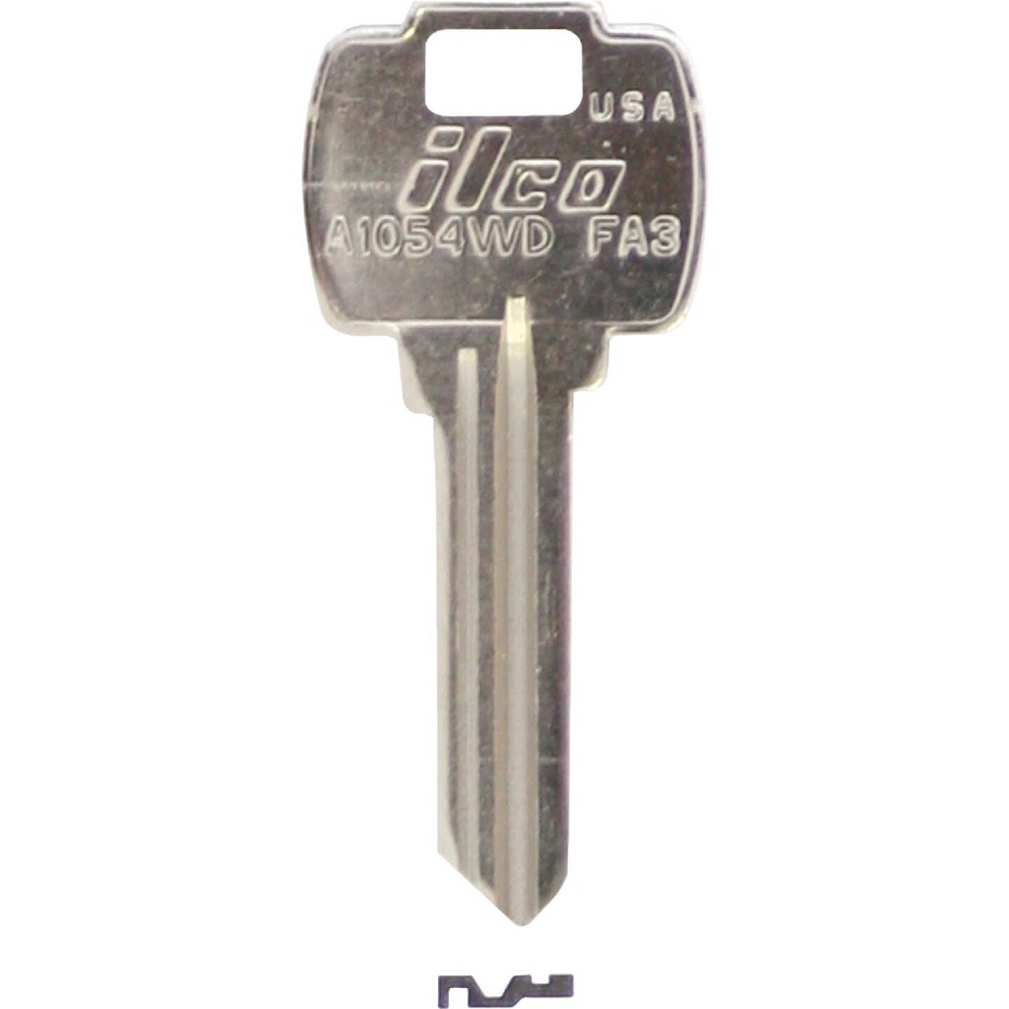 ILCO Falcon Nickel Plated House Key, FA3 / A1054WD (10-Pack) Image 1