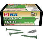 Grip-Rite PrimeGuard Plus 1-5/8 In. x 8 ga Star Drive Green Self-Drilling Exterior Screw (1 Lb.) Image 1