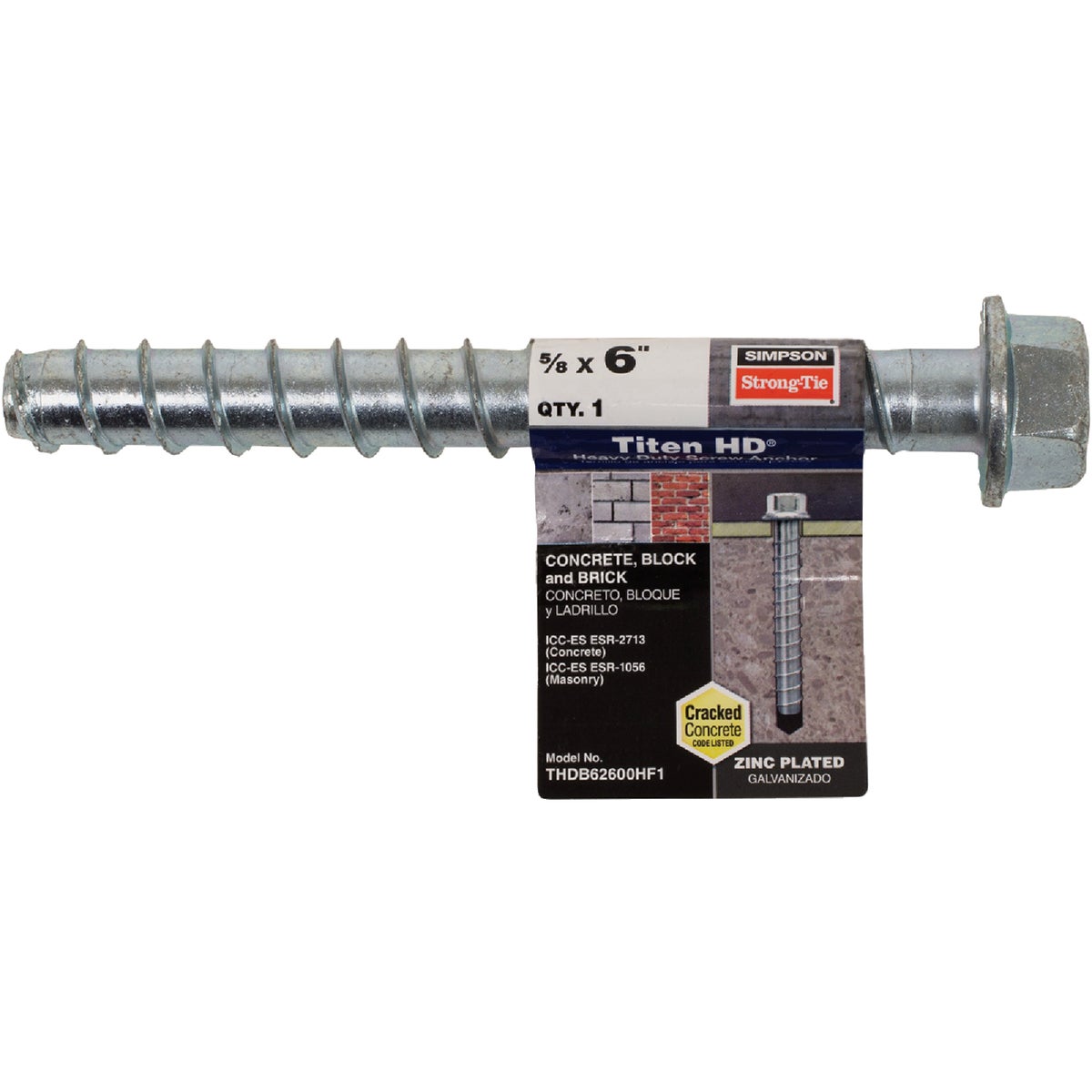Simpson Strong-Tie Titen HD 5/8 In. x 6 In. Heavy-Duty Screw Anchor Image 2