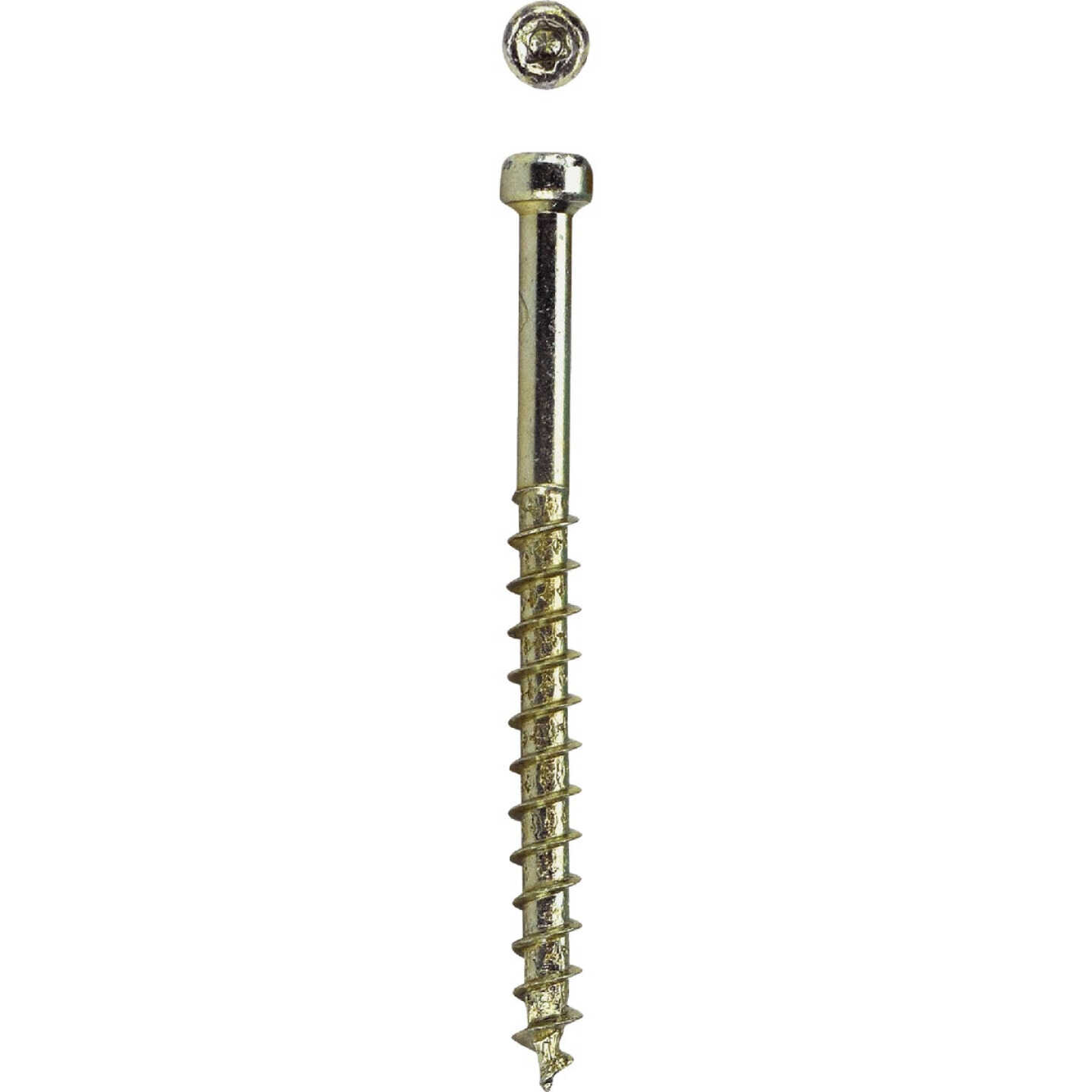 SPAX #8 x 2 In. T10 Plus Cylindrical Head HCR (Exterior Rated) Yellow Trim Screw (100-Count) Image 1
