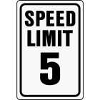 Hy-Ko Heavy-Duty Aluminum Sign, Speed Limit 5 Image 1