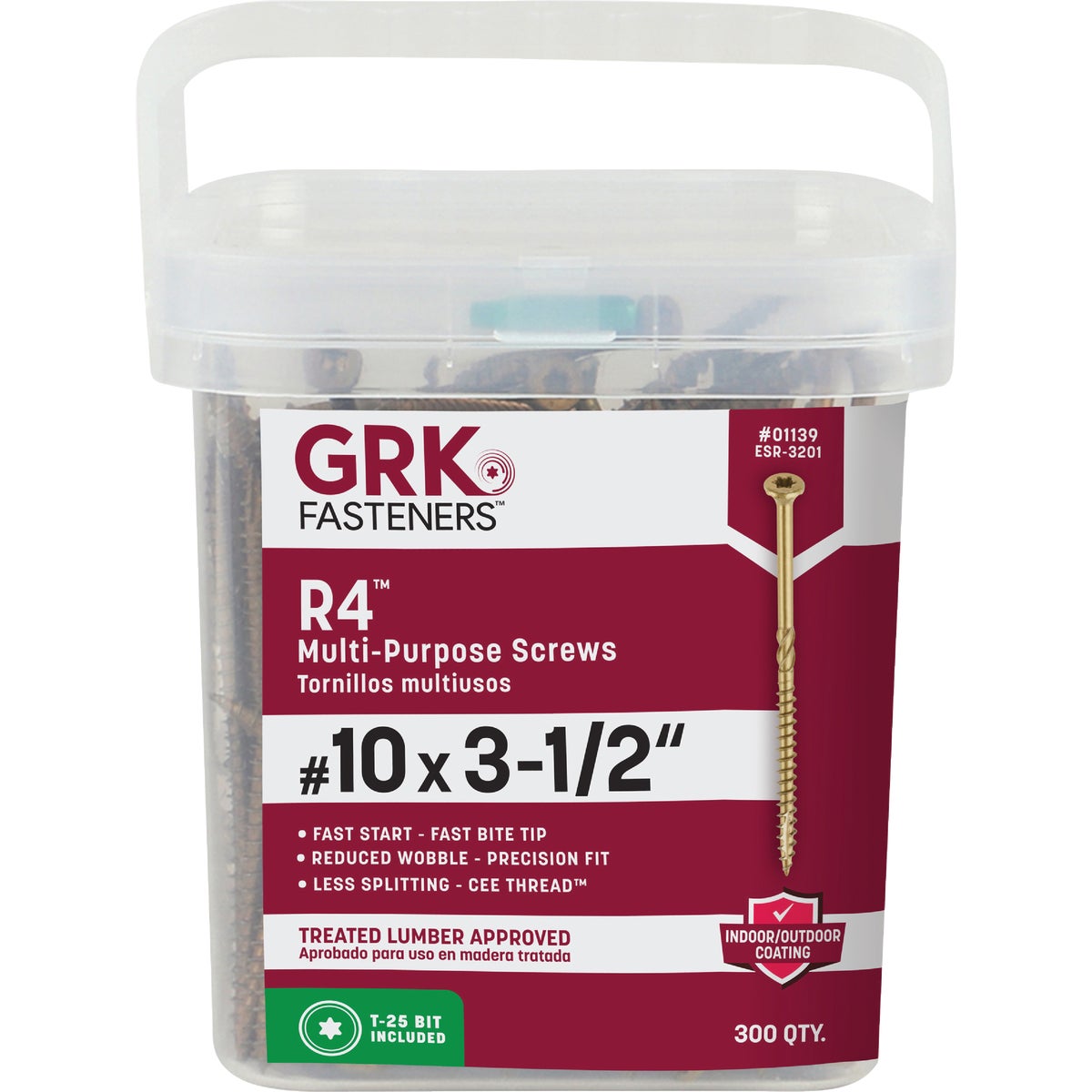 GRK R4 #10 x 3-1/2 In. Star Drive Multi-Purpose Wood Screw (300-Count) Image 7
