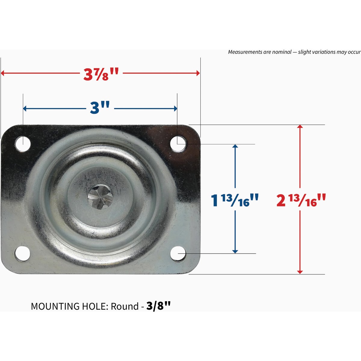 Shepherd Hardware 2-1/2 In. General-Duty Soft Rubber Swivel Plate Caster with Brake Image 2