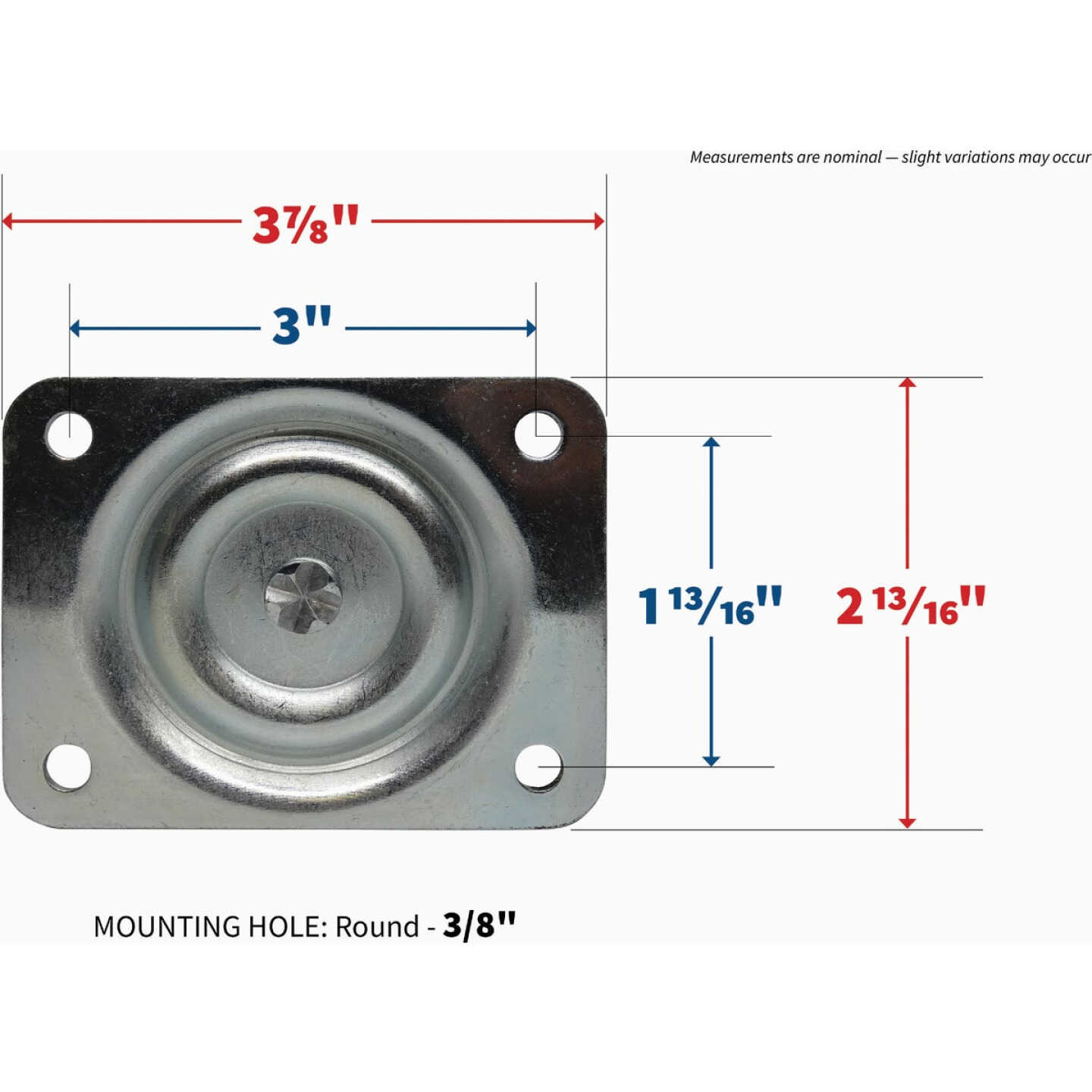Shepherd Hardware 2-1/2 In. General-Duty Soft Rubber Swivel Plate Caster with Brake Image 2