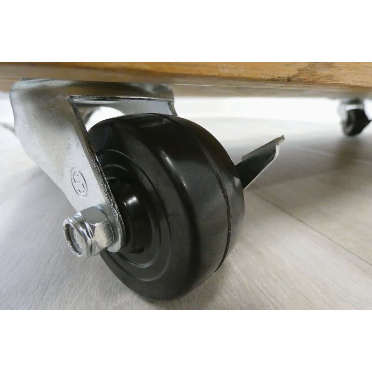 Shepherd Hardware 2-1/2 In. General-Duty Soft Rubber Swivel Plate Caster with Brake Image 4