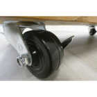 Shepherd Hardware 2-1/2 In. General-Duty Soft Rubber Swivel Plate Caster with Brake Image 4