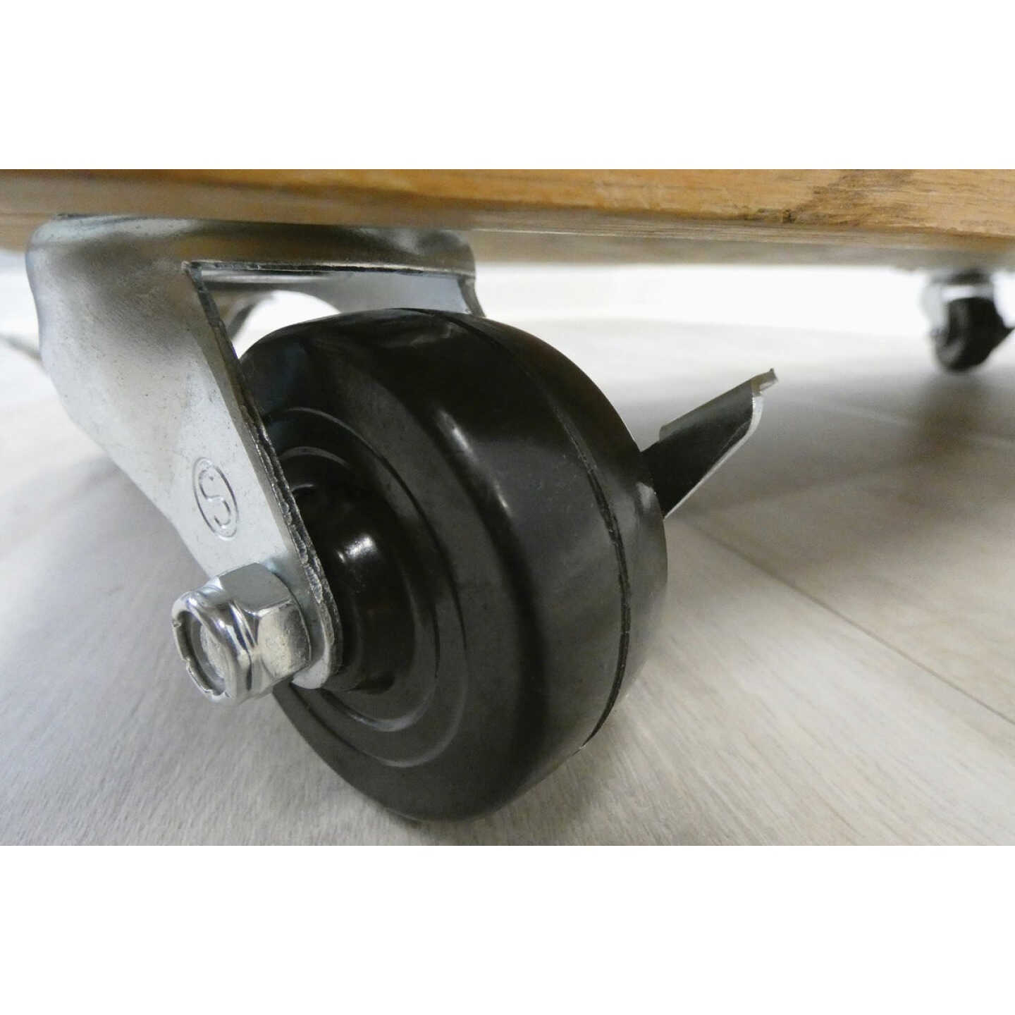 Shepherd Hardware 2-1/2 In. General-Duty Soft Rubber Swivel Plate Caster with Brake Image 4