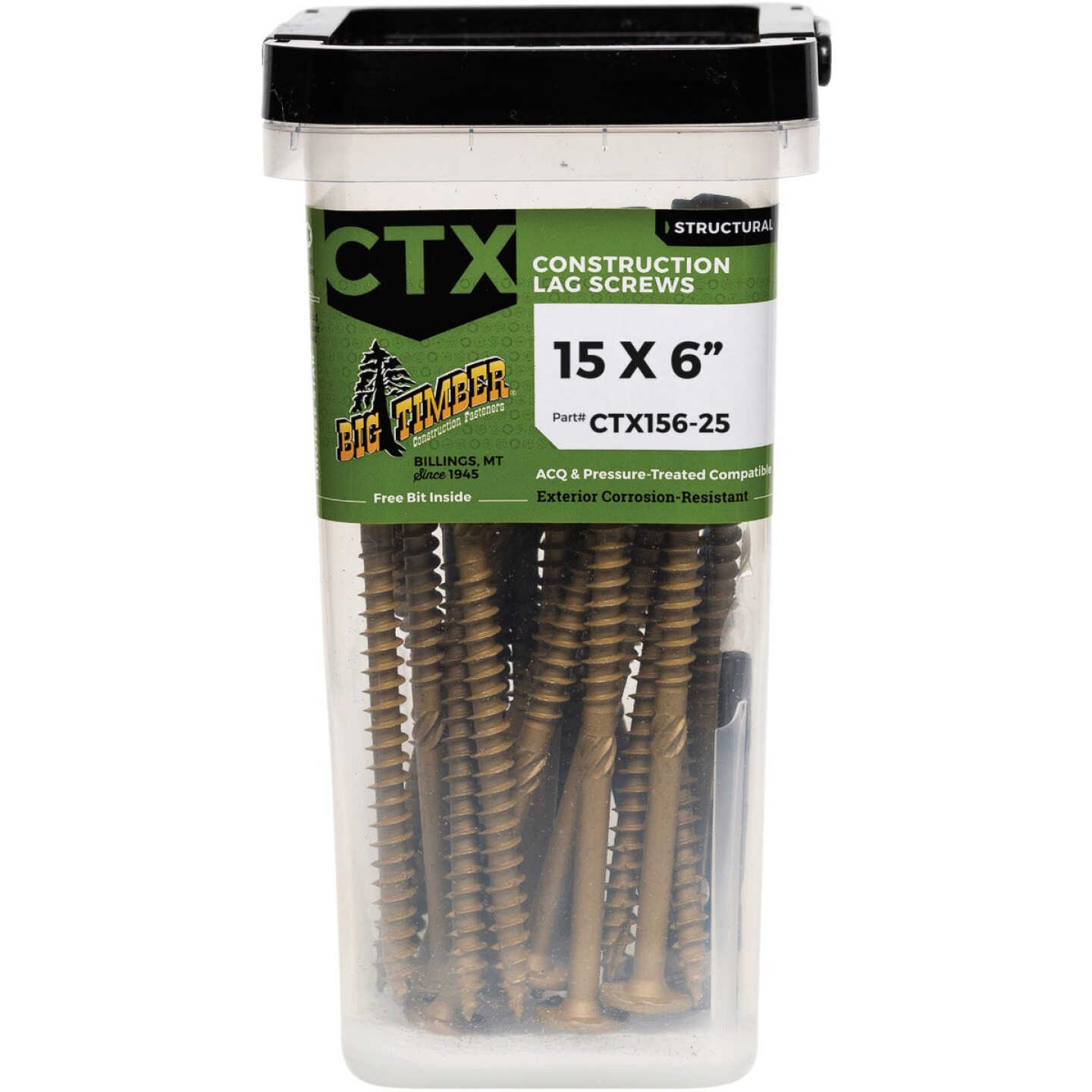 Big Timber #15 x 6 In. Lag Screw (25-Count) Image 1
