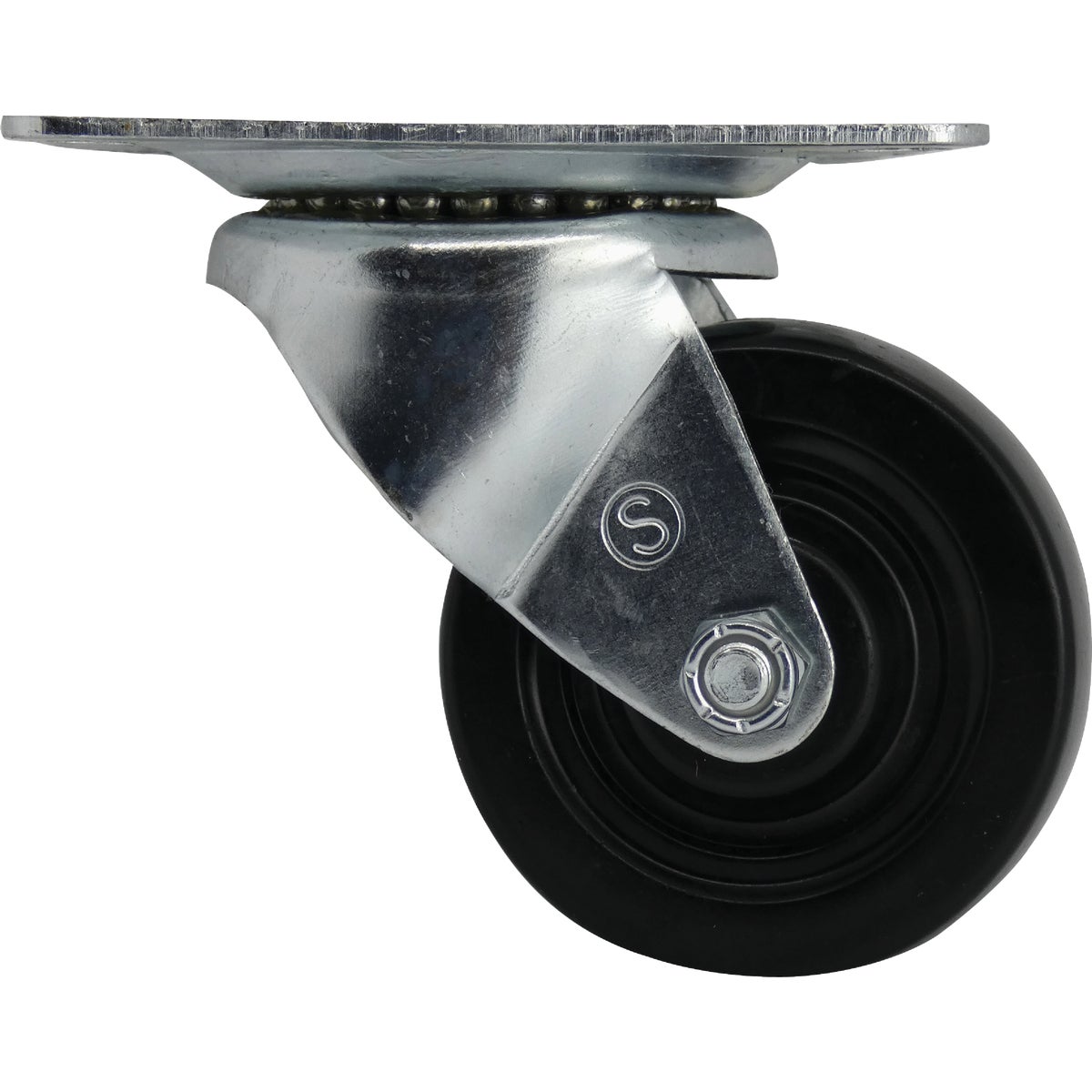 Shepherd Hardware 3 In. General-Duty Soft Rubber Swivel Plate Caster Image 4