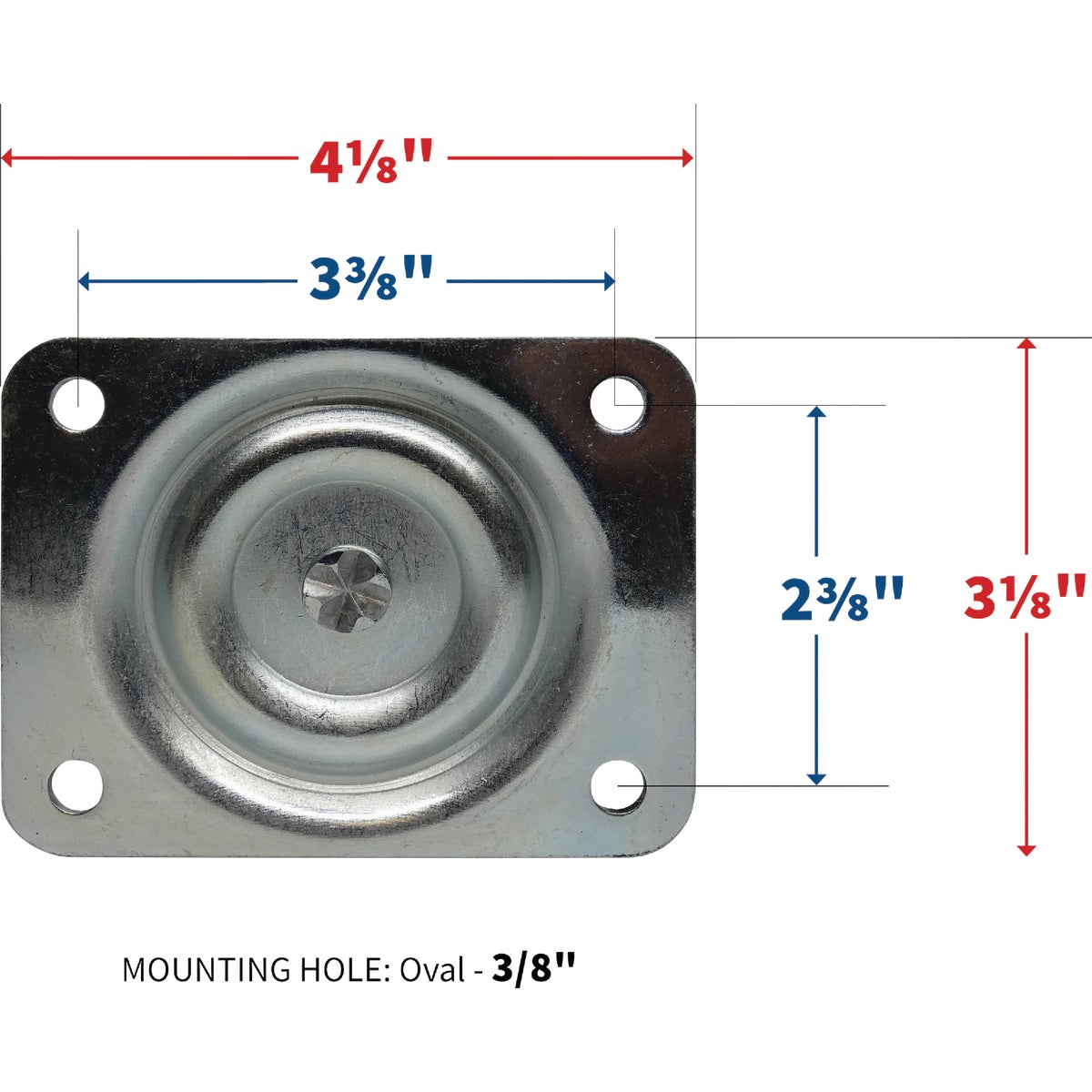 Shepherd Hardware 3 In. General-Duty Soft Rubber Swivel Plate Caster Image 7