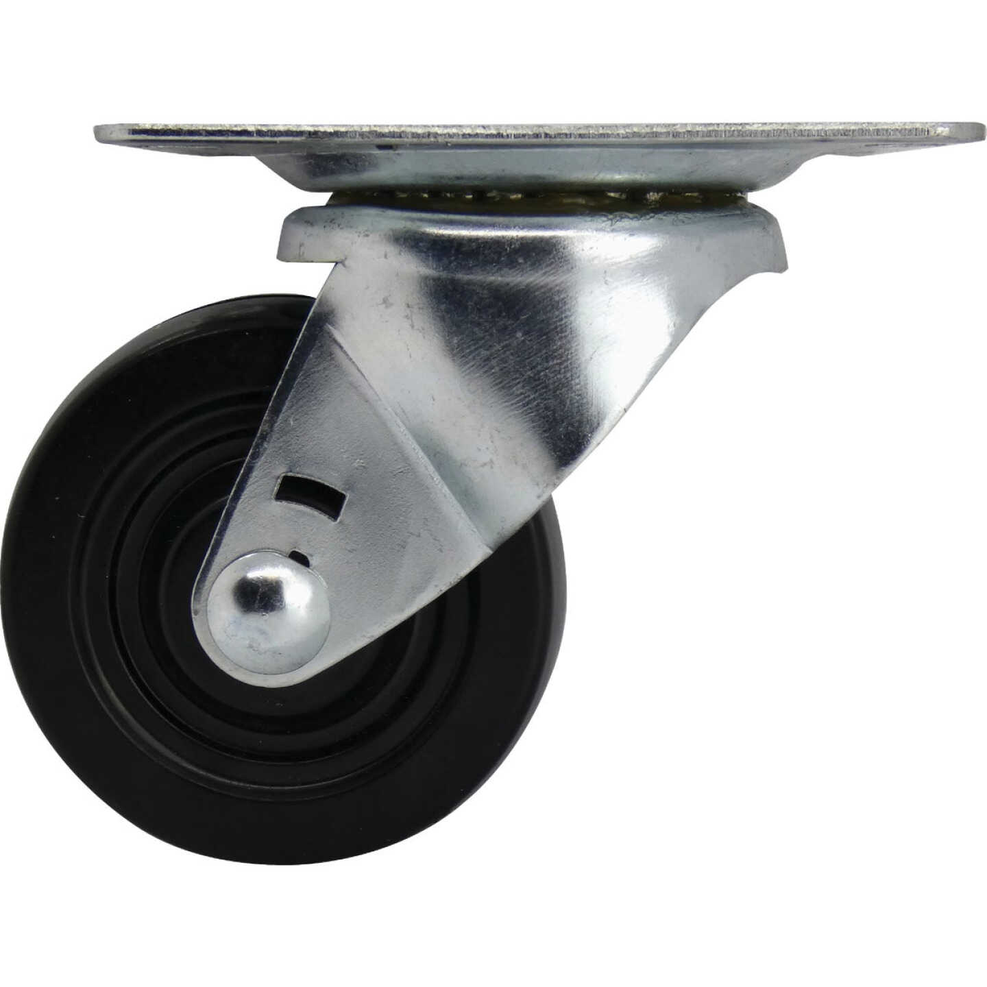 Shepherd Hardware 3 In. General-Duty Soft Rubber Swivel Plate Caster Image 1