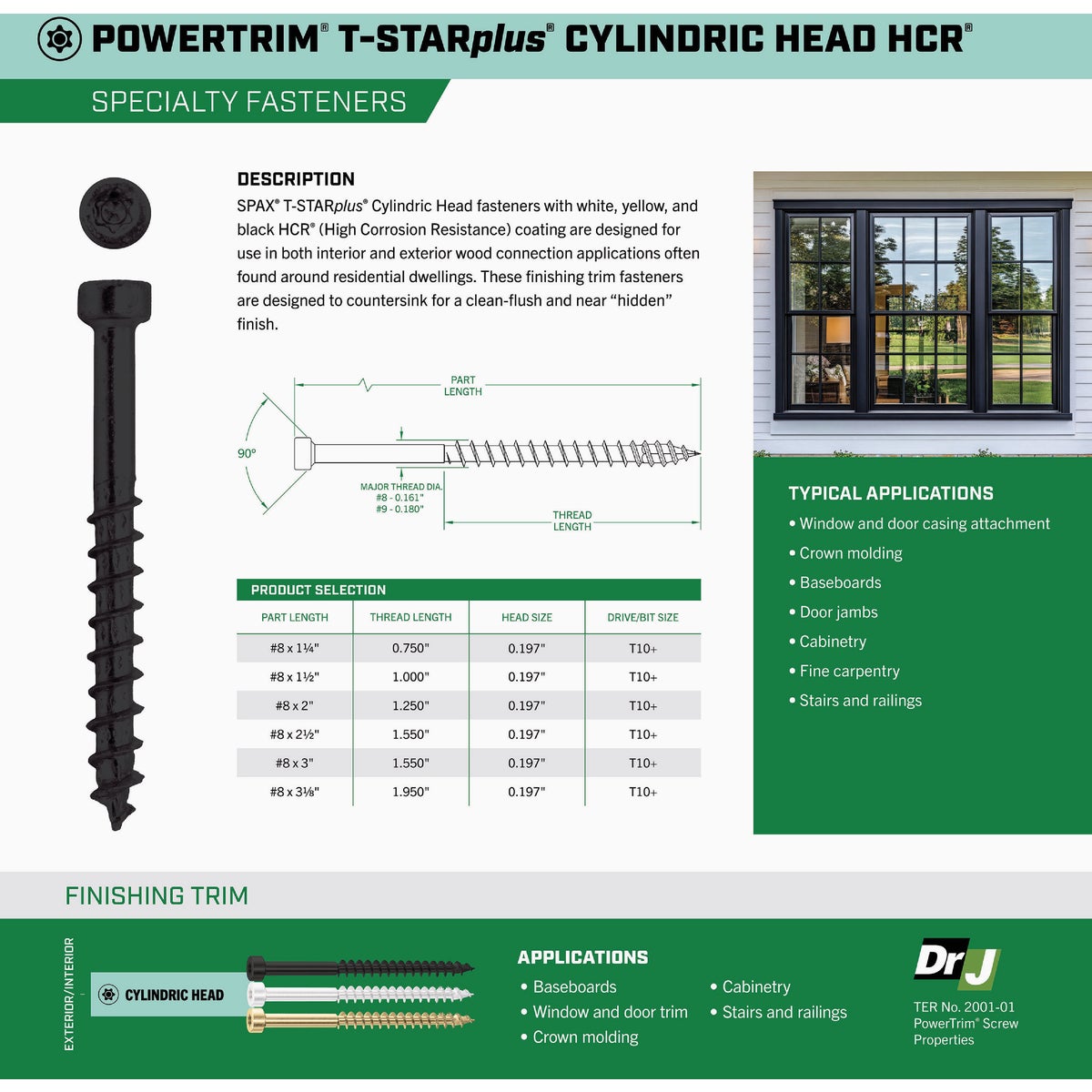 SPAX PowerTrim #8 x 2-1/2 In. T10 Plus Cylindric Head HCR (Exterior Rated) White Trim Screw (100-Count) Image 3