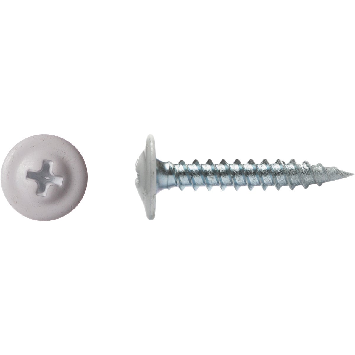 Big Timber #8 x 1 In. White Modified Truss Head Sharp Point Wood Screw (1 Lb.) Image 2